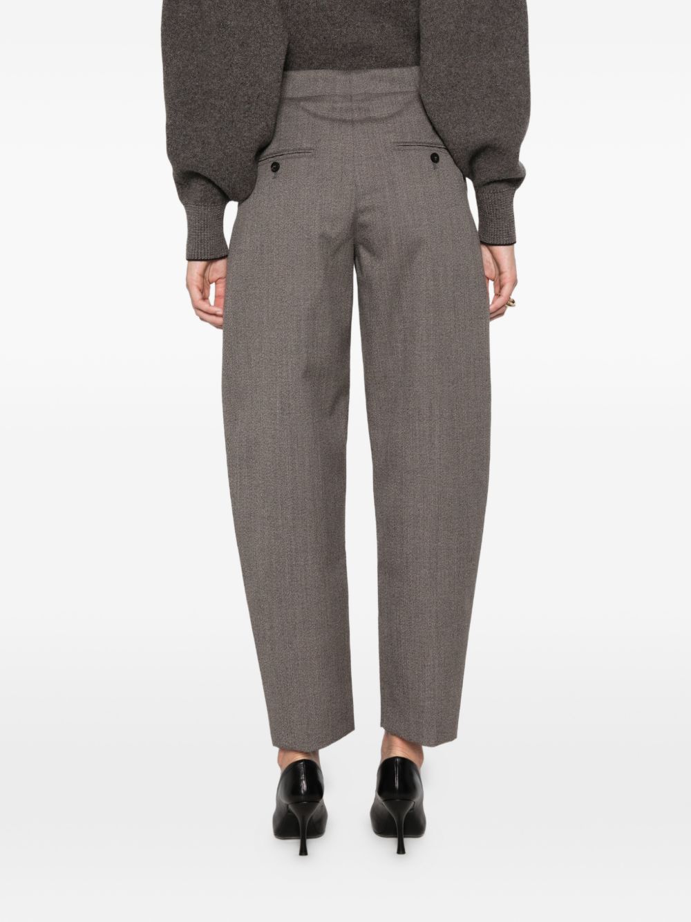 JACQUEMUS Pantaloni Città in cotone tortora 
