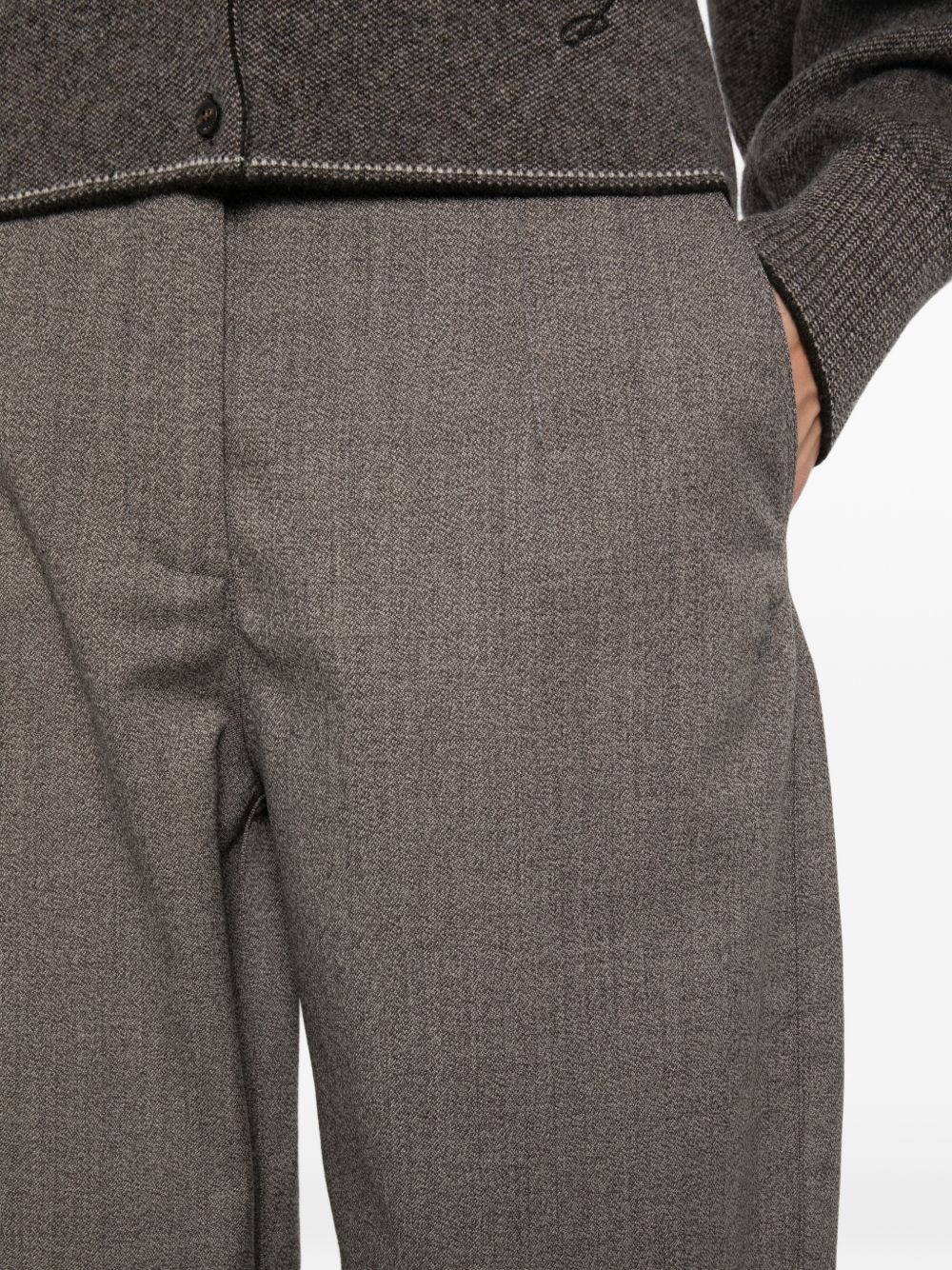 JACQUEMUS Pantaloni Città in cotone tortora 