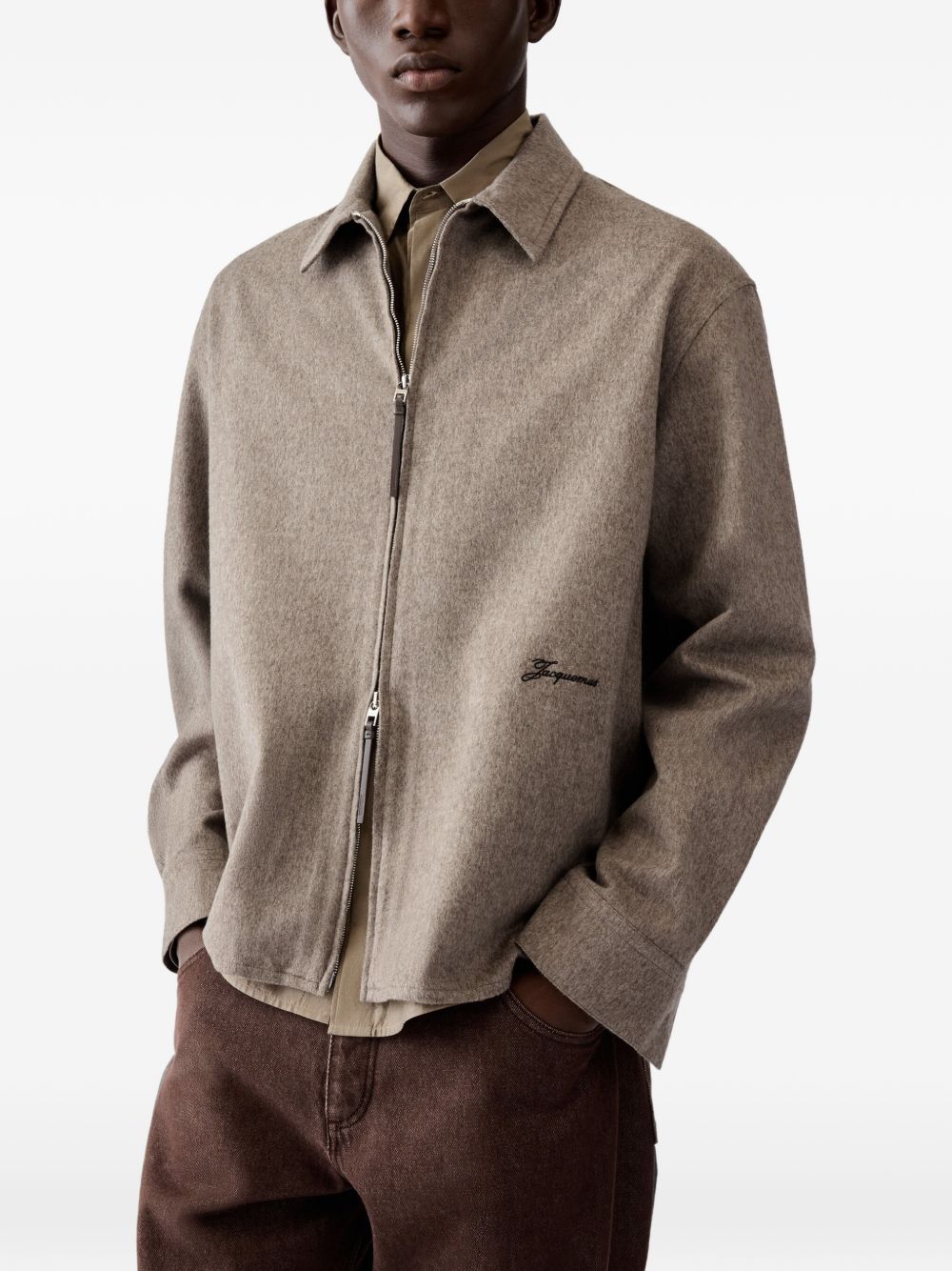 JACQUEMUS Camicia Falsh in lana vergine 