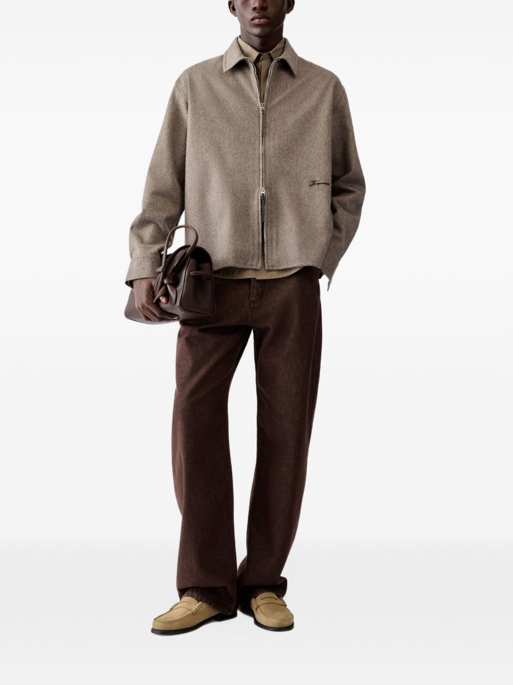 JACQUEMUS Camicia Falsh in lana vergine 