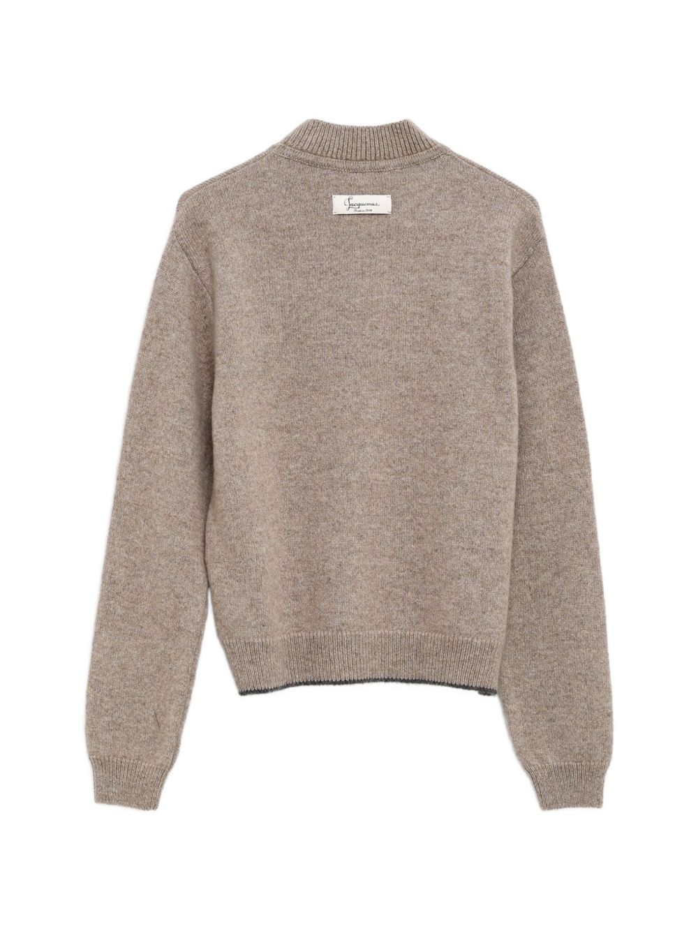 JACQUEMUS Maglia La Maille Cachemire grigia in puro cashmere 