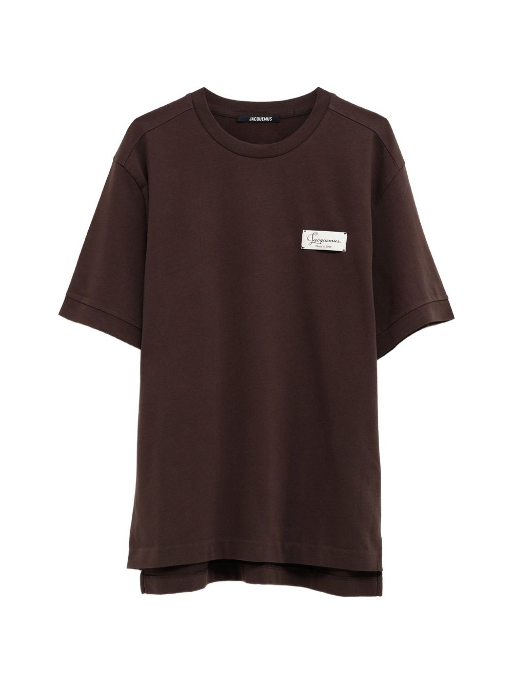 JACQUEMUS T-shirt Le Montaigne in cotone marrone 