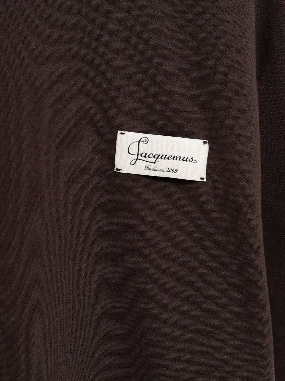 JACQUEMUS T-shirt Le Montaigne in cotone marrone 