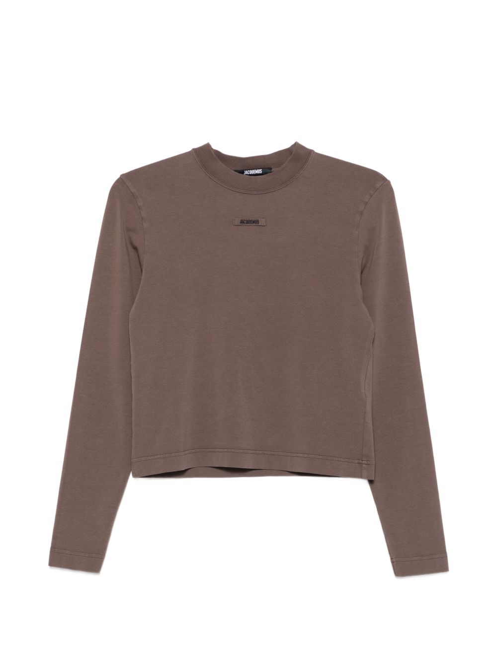 JACQUEMUS T-shirt Le T-shirt Gros Grain ML marrone a maniche lunghe<BR/> 