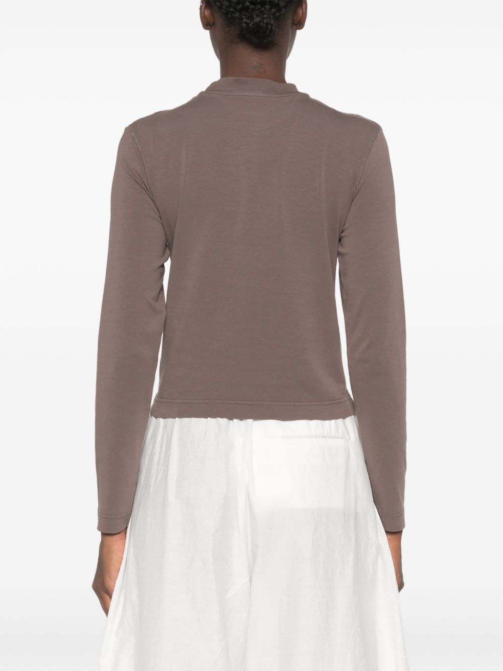 JACQUEMUS T-shirt Le T-shirt Gros Grain ML marrone a maniche lunghe<BR/> 