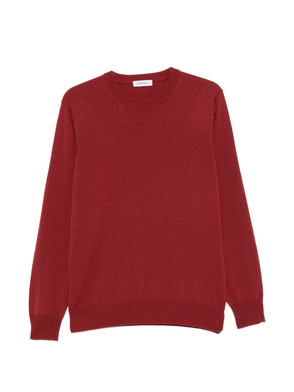 KANGRA Maglia girocollo in lana misto cashmere rosso 
