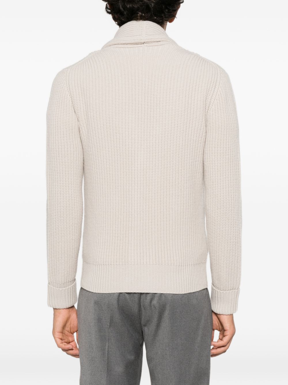 KANGRA Cardigan in lana beige 