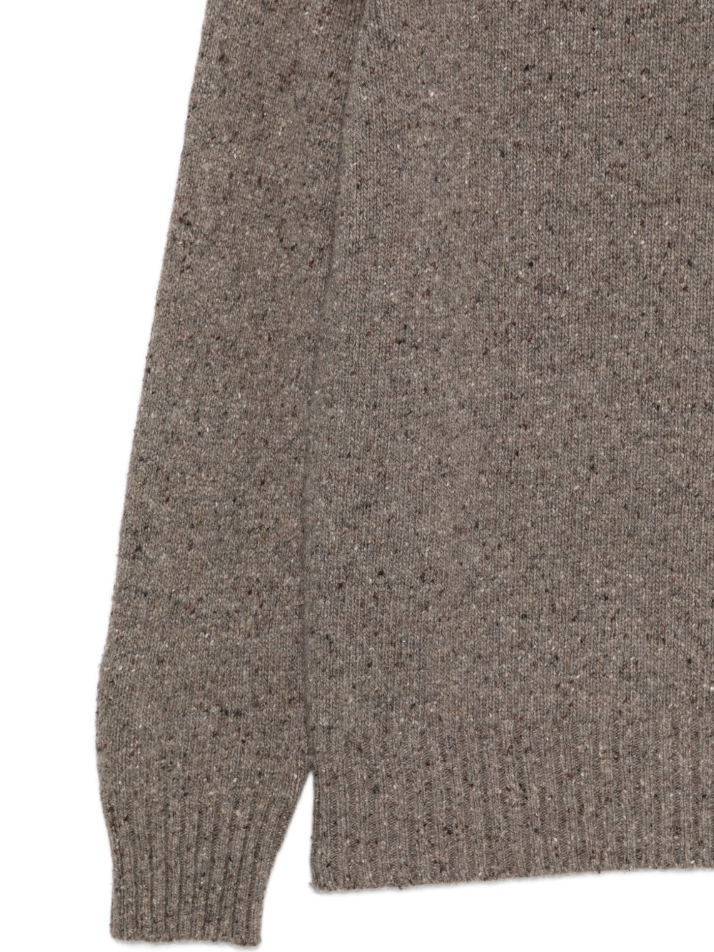 KANGRA Maglia in morbida lana girocollo marrone nocciola 
