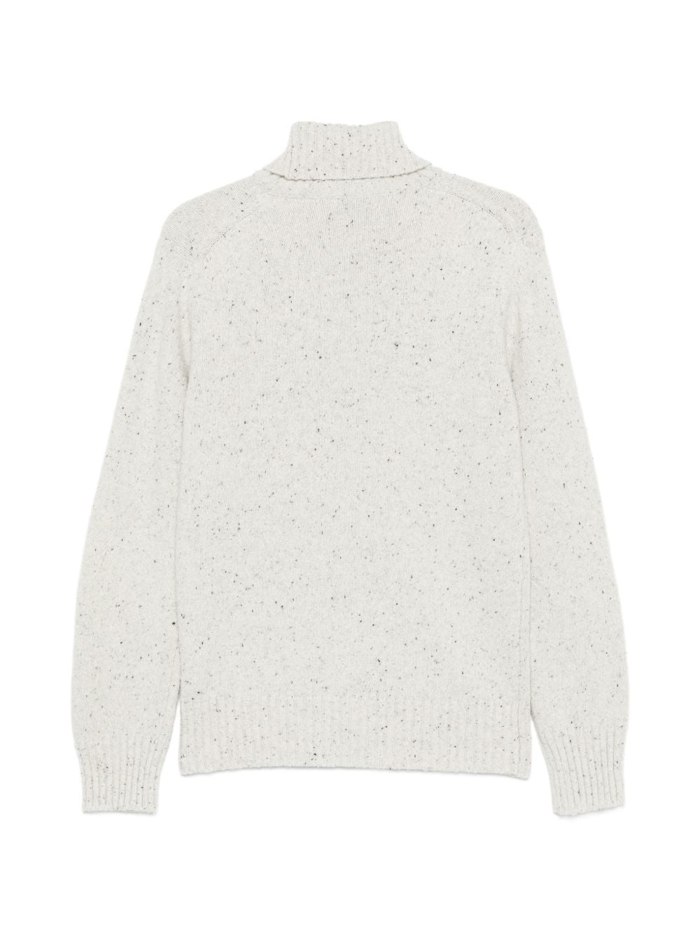 KANGRA Maglia in morbida lana a collo alto color bianco sporco 