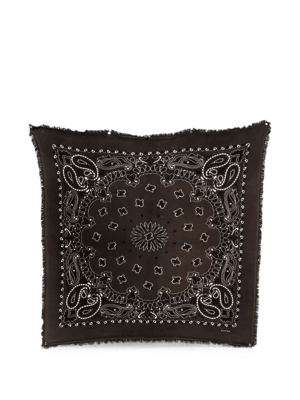 KUJTEN Sciarpa motivo bandana Hachiko in puro cashmere marrone 