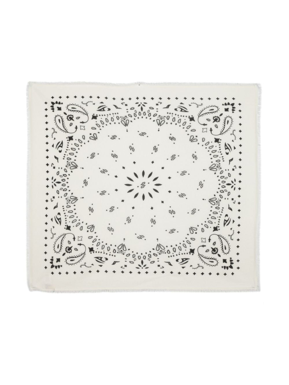 KUJTEN Sciarpa Grand Bandana Hachiko in puro cashmere bianco 