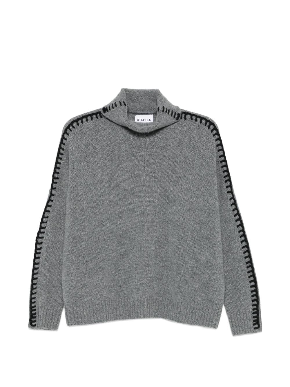 KUJTEN Maglia Thea in puro cashmere color antracite 