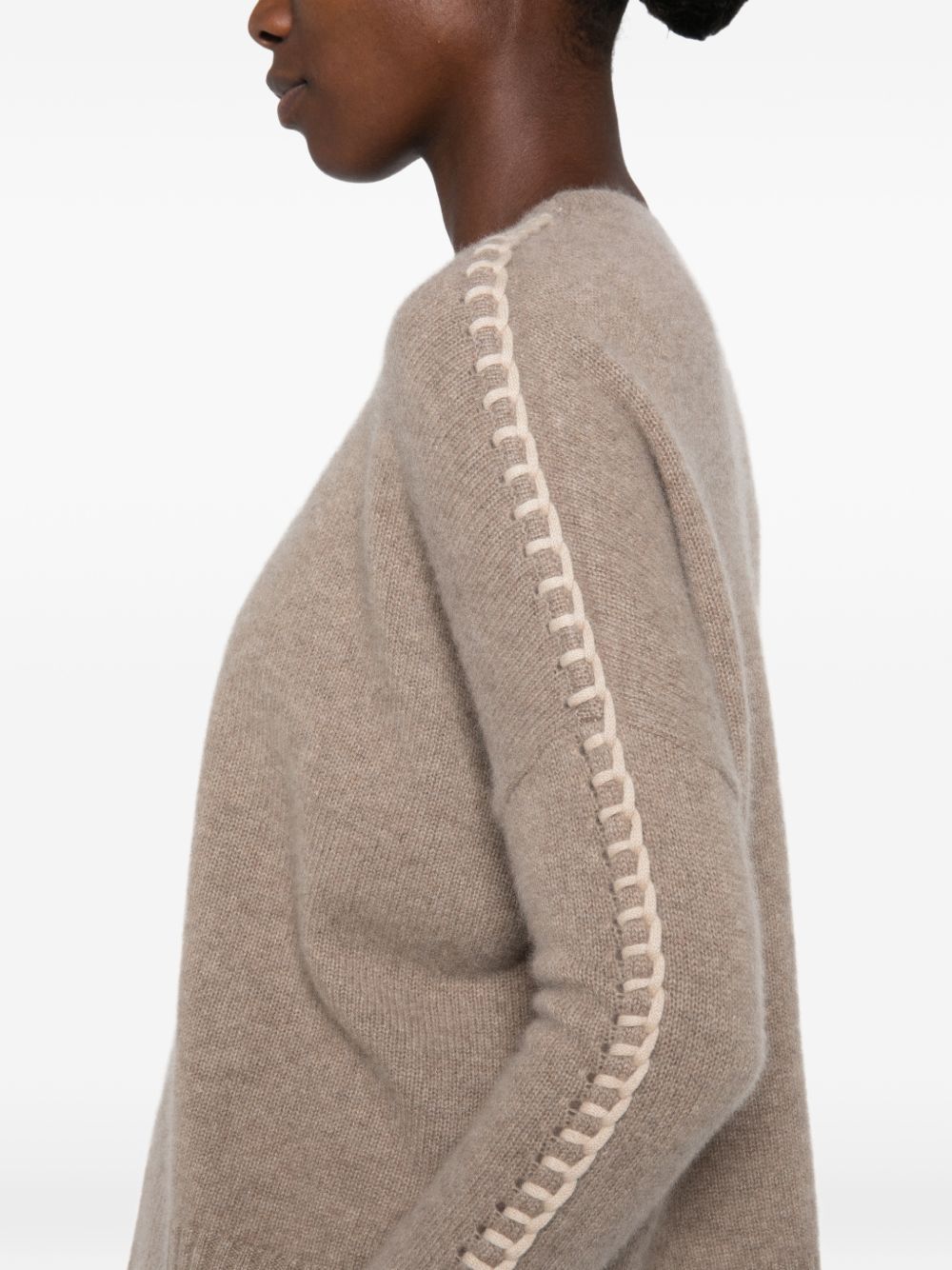 KUJTEN Maglia in Cashmere Taupe 