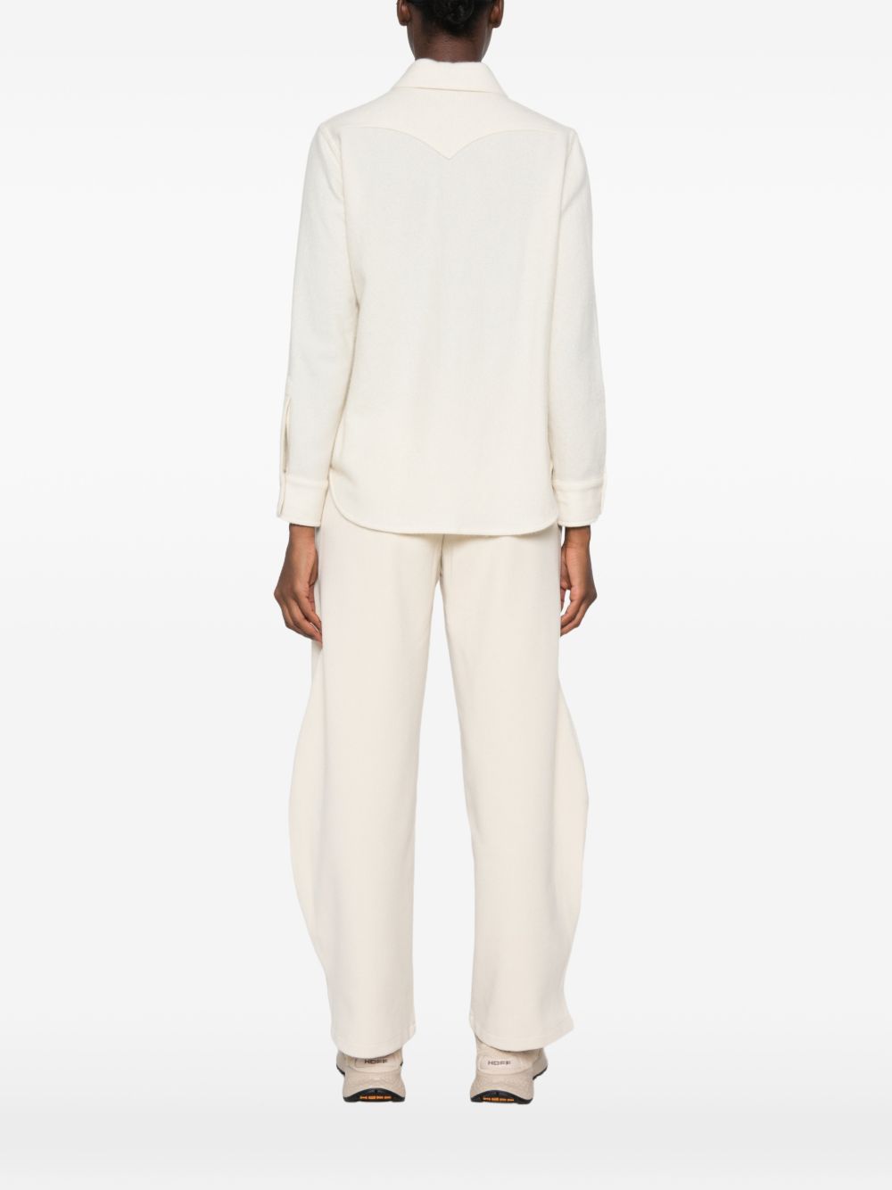 KUJTEN Camicia in cashmere avorio 