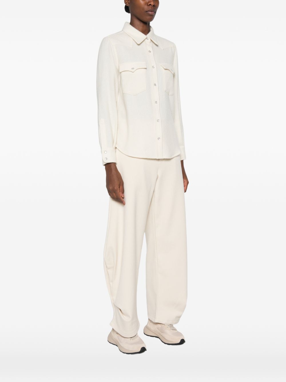 KUJTEN Camicia in cashmere avorio 