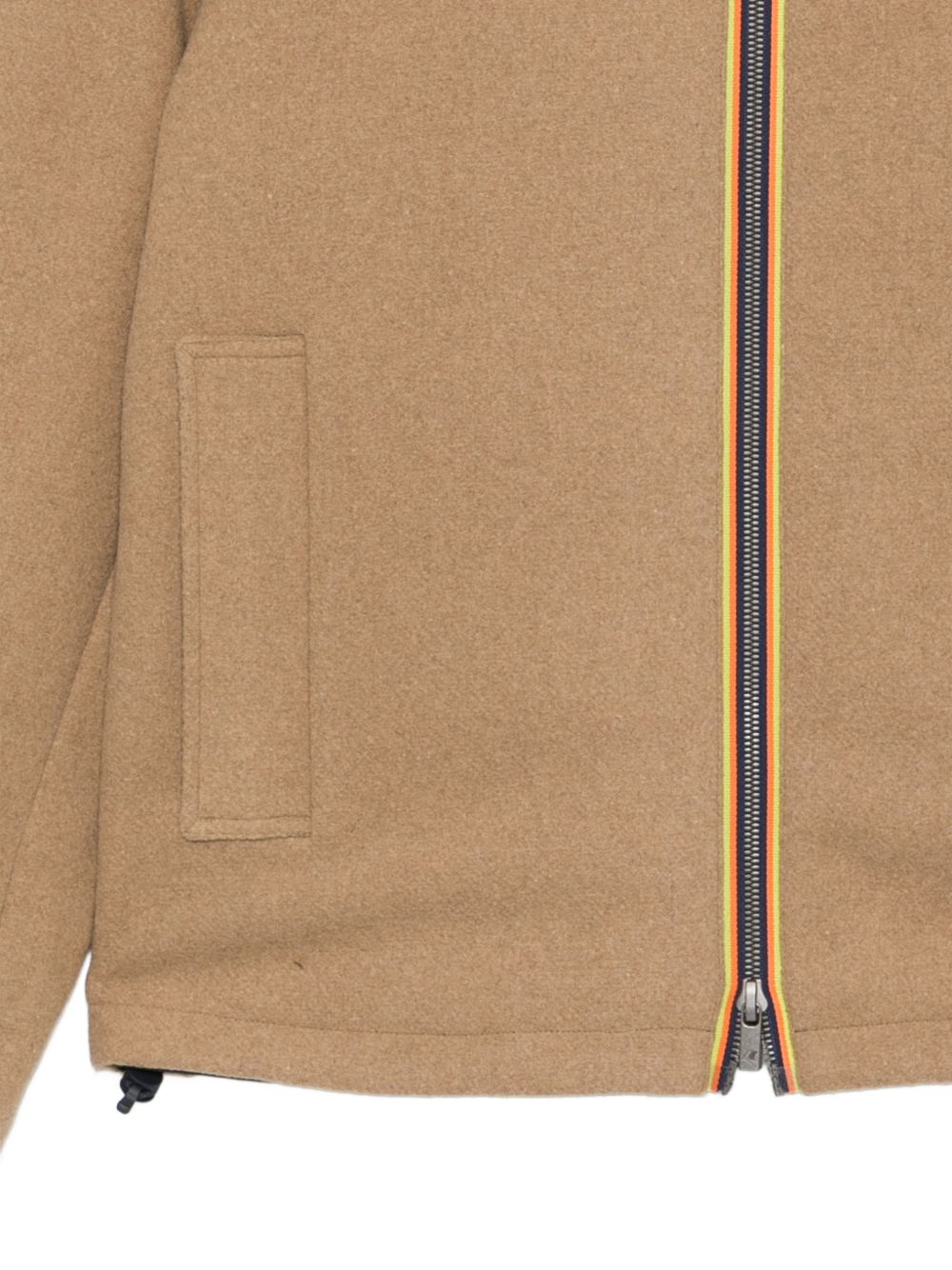 K WAY Giubbotto Claudel beige con cappuccio 