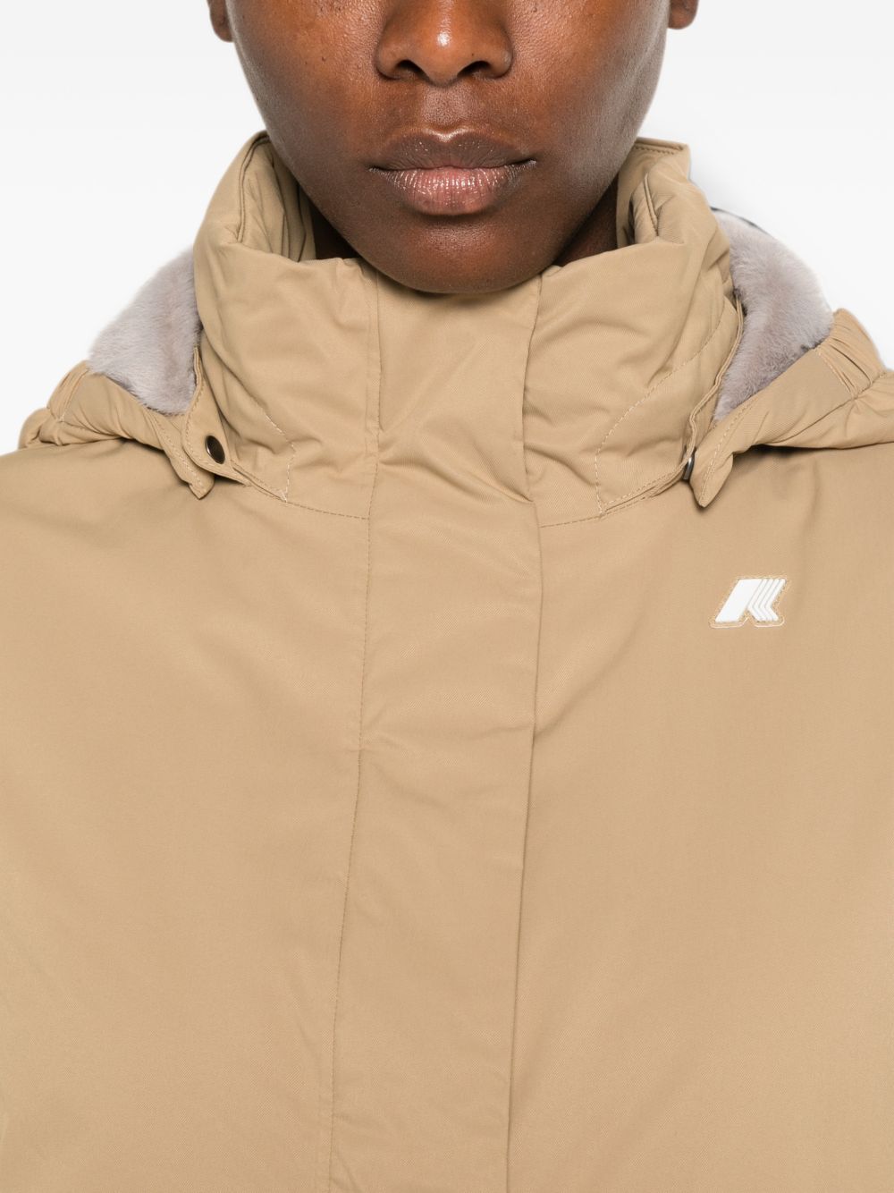 K WAY Giacca con Cappuccio Marlette Beige 
