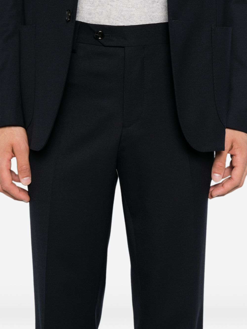 LARDINI Completo blu elegante di lana con giacca e pantalone 