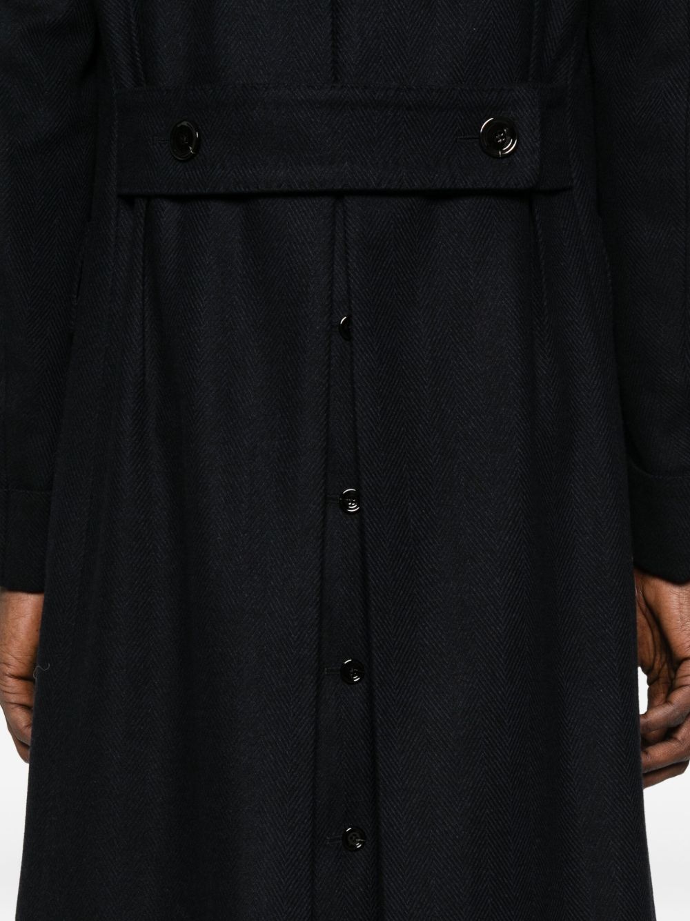 LARDINI Cappotto doppiopetto blu in lana 