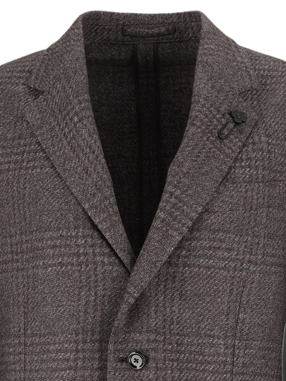 LARDINI Giacca da uomo grigia in misto lana con tasche 