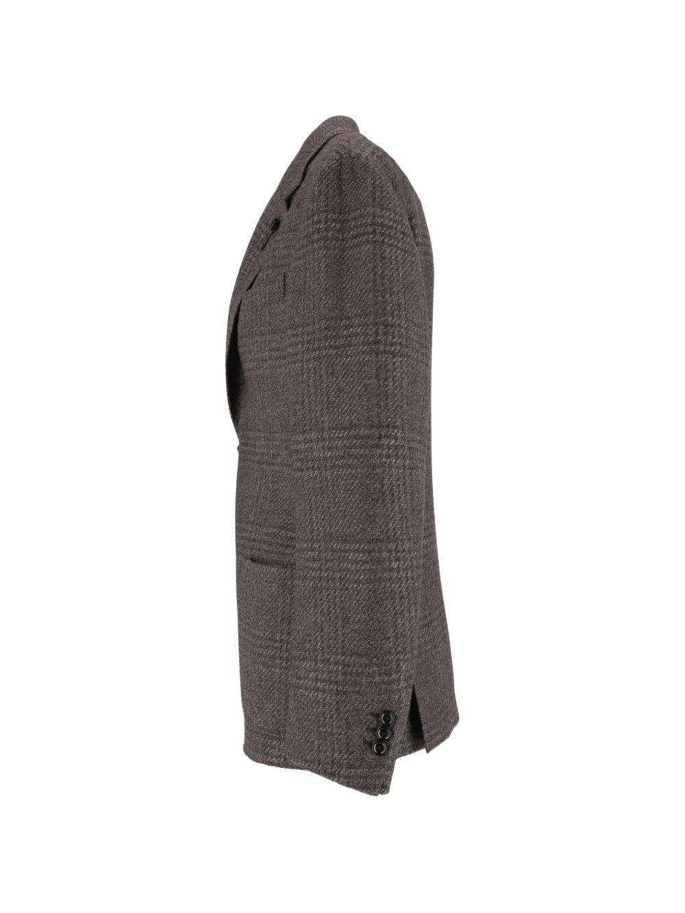 LARDINI Giacca da uomo grigia in misto lana con tasche 