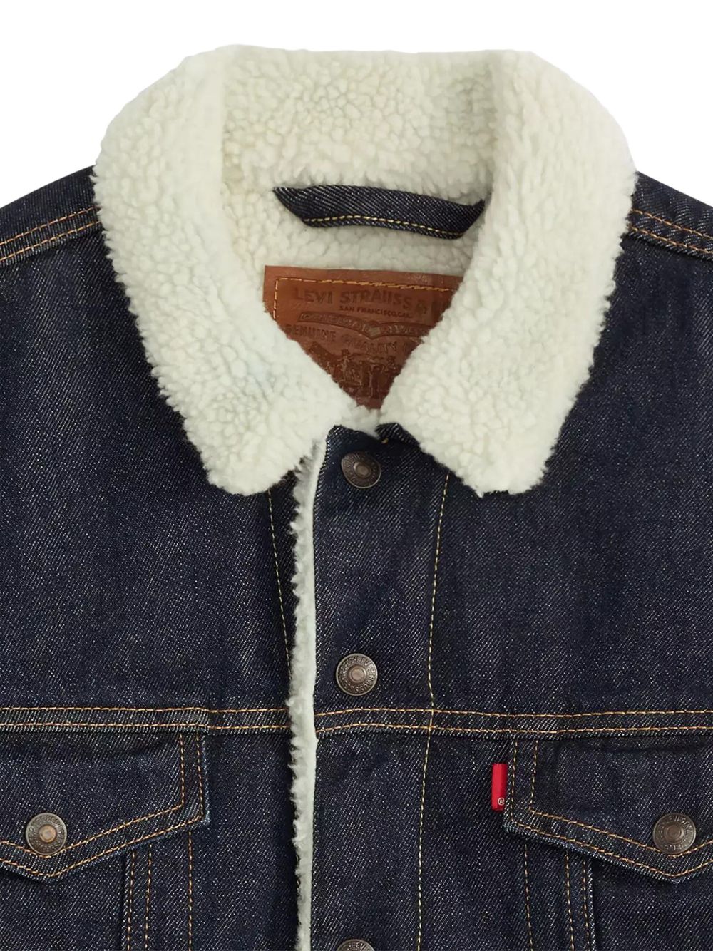 LEVIS Giacca Type 3 Sherpa Trucker blu navy 