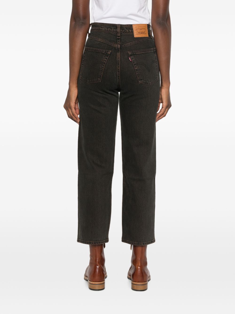 LEVIS Jeans marrone scuro a vita alta con tasche 