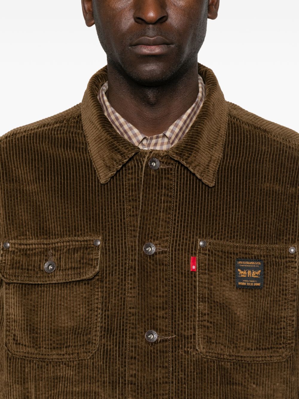 LEVIS Giacca in cotone a costine marrone 