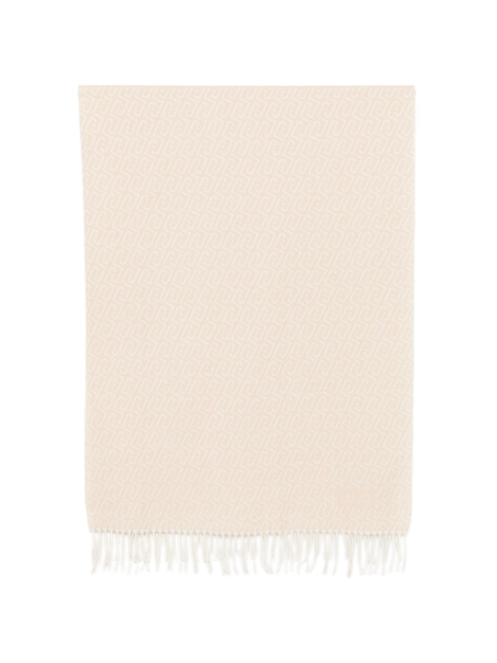 LIUJO Sciarpa color panna con frange 