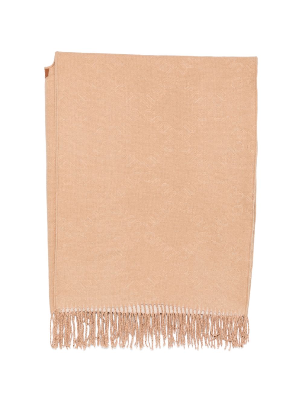 LIUJO Sciarpa color pastello con logo all-over e frange 