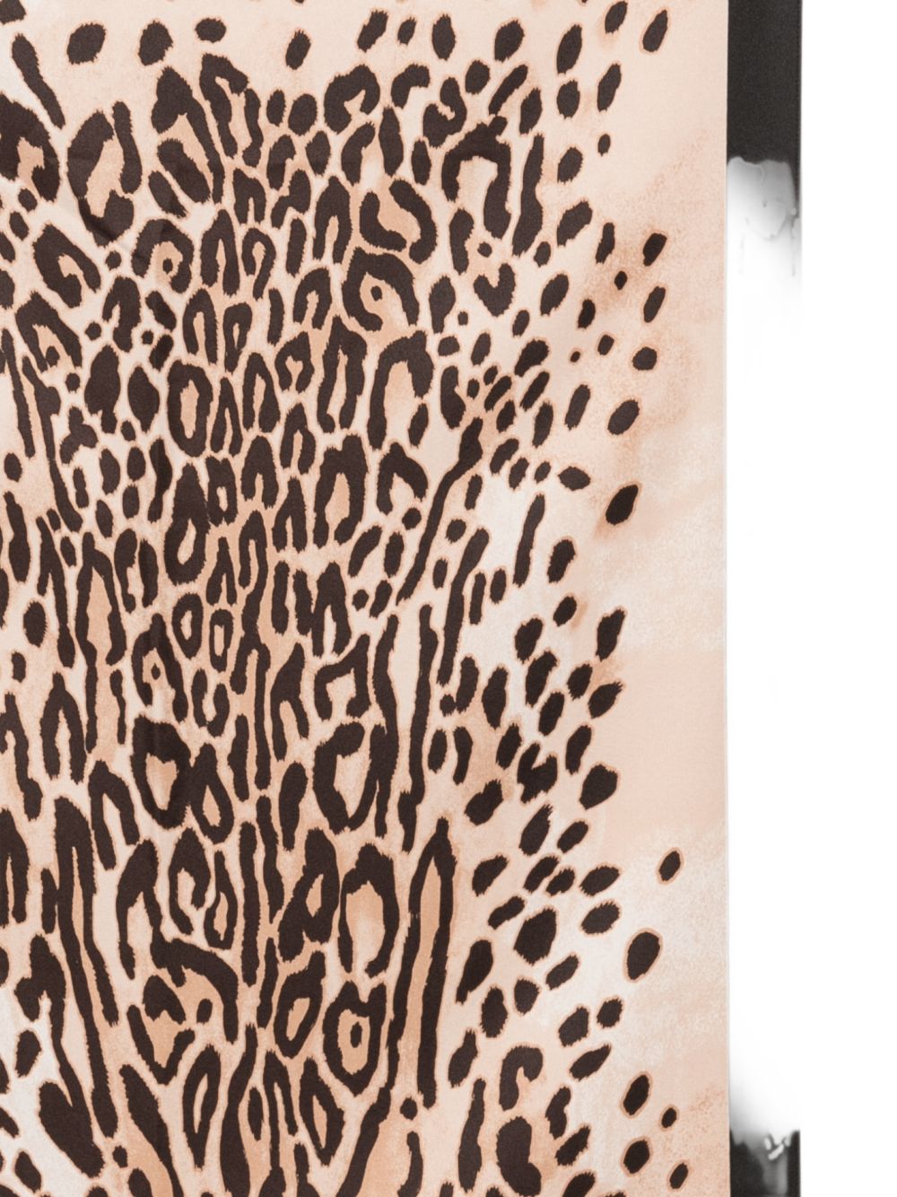 LIUJO Sciarpa foulard marrone con fantasia maculata animalier 