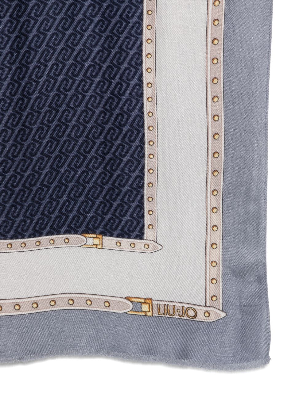 LIUJO Sciarpa leggera blu con logo all-over 