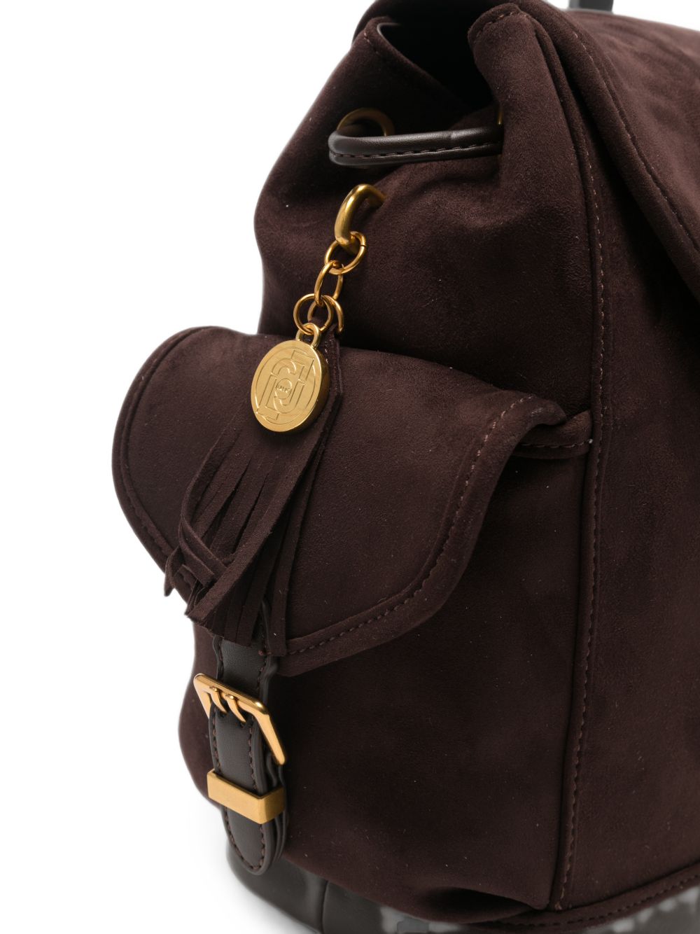 LIUJO Zainetto marrone in simil-pelle con tasche e fibbie dorate 