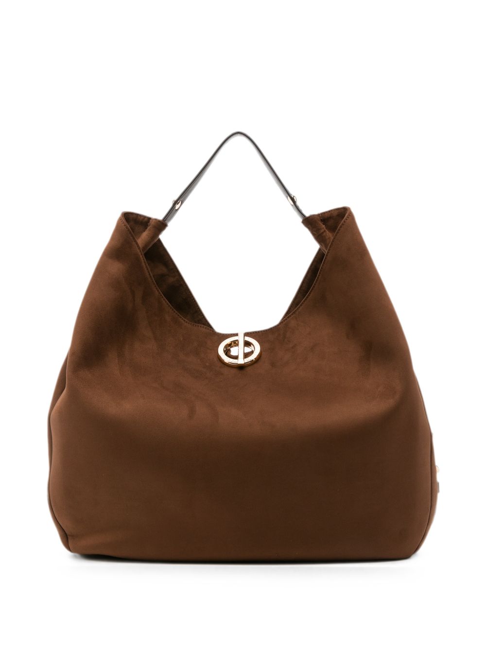 LIUJO Borsa hobo Gerona L in suede color Tabacco 