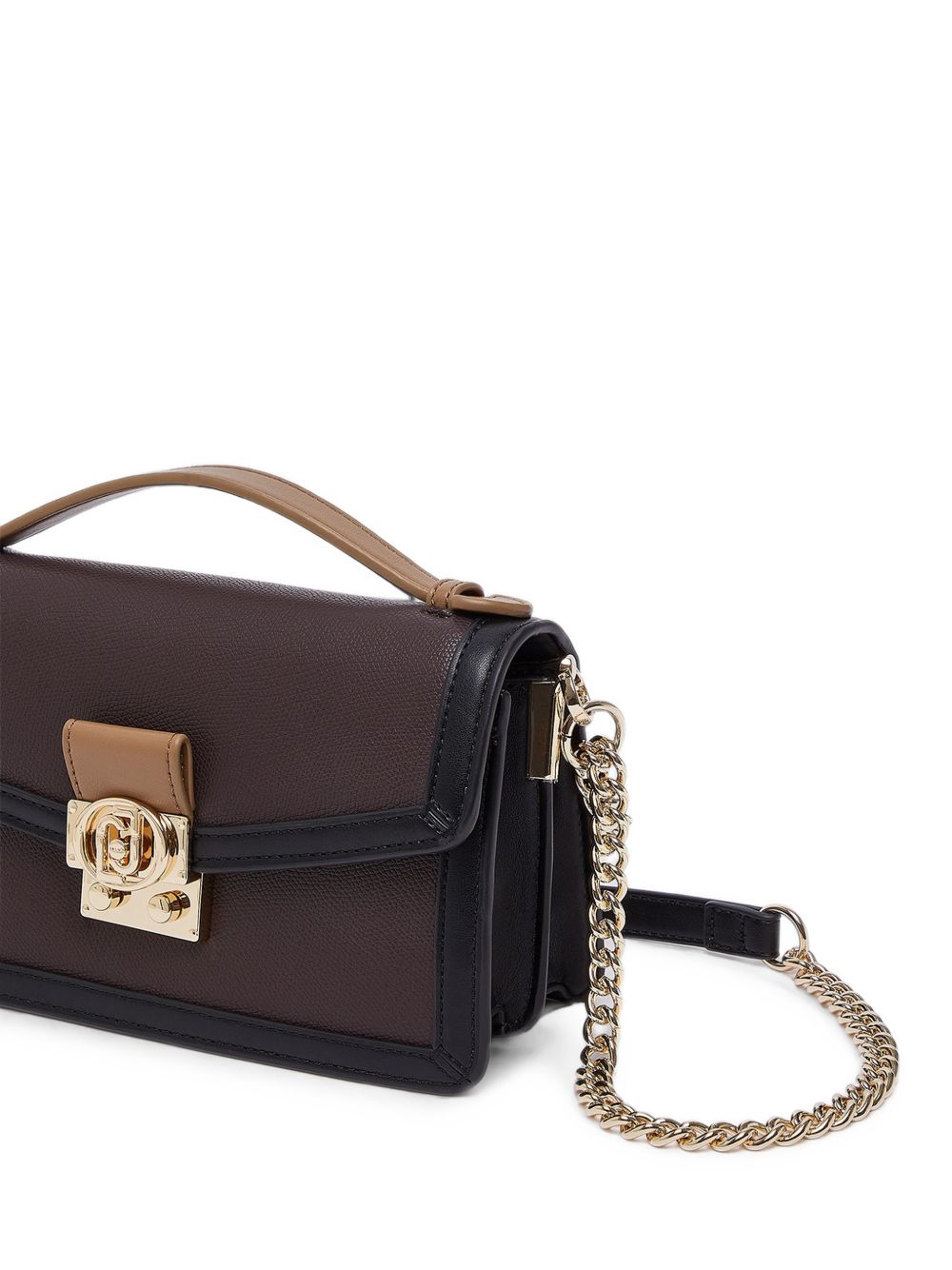 LIUJO Borsa a tracolla marrone scuro in ecopelle 