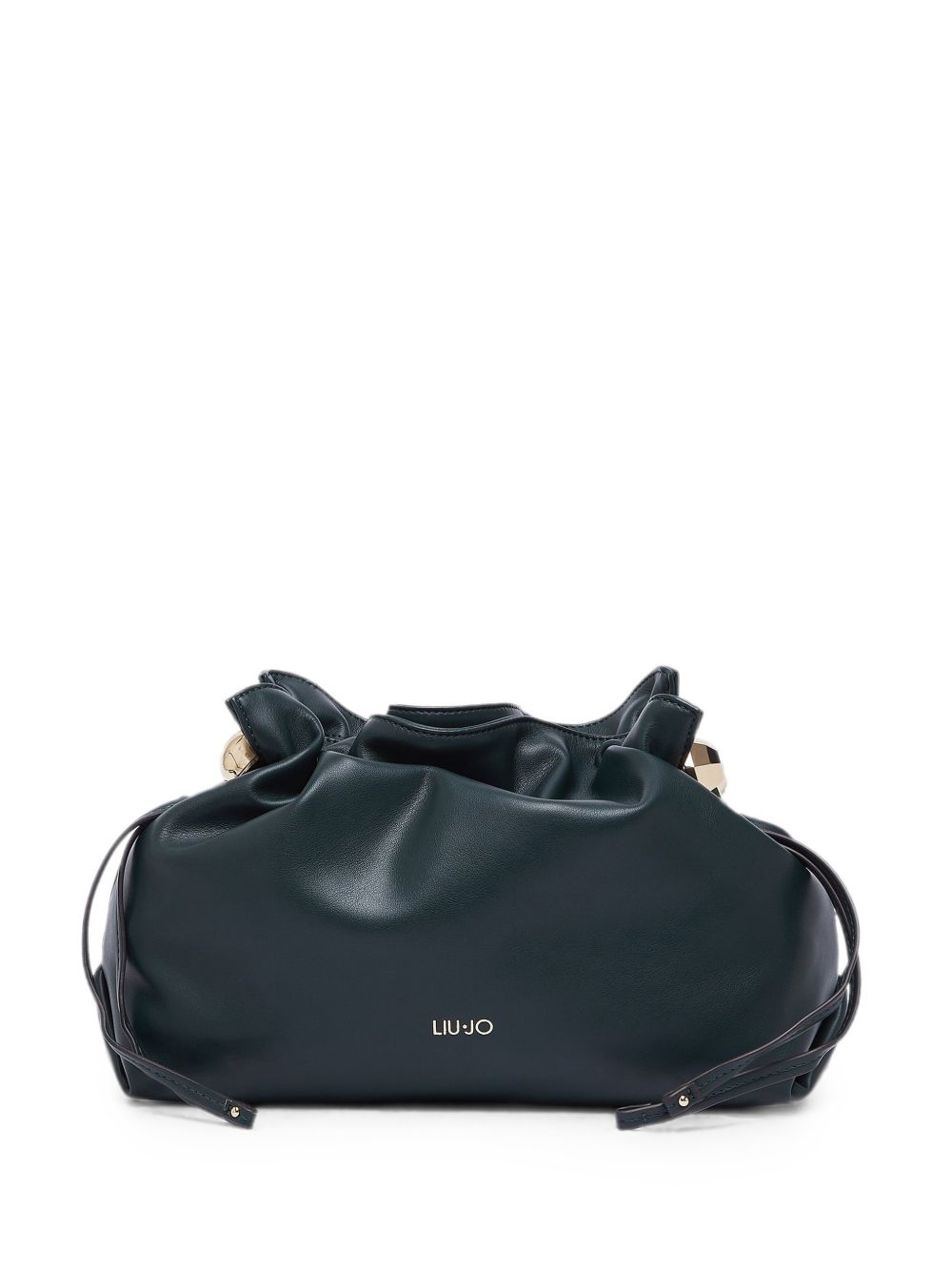 LIUJO Borsa a sacco verde petrolio scuro in ecopelle 