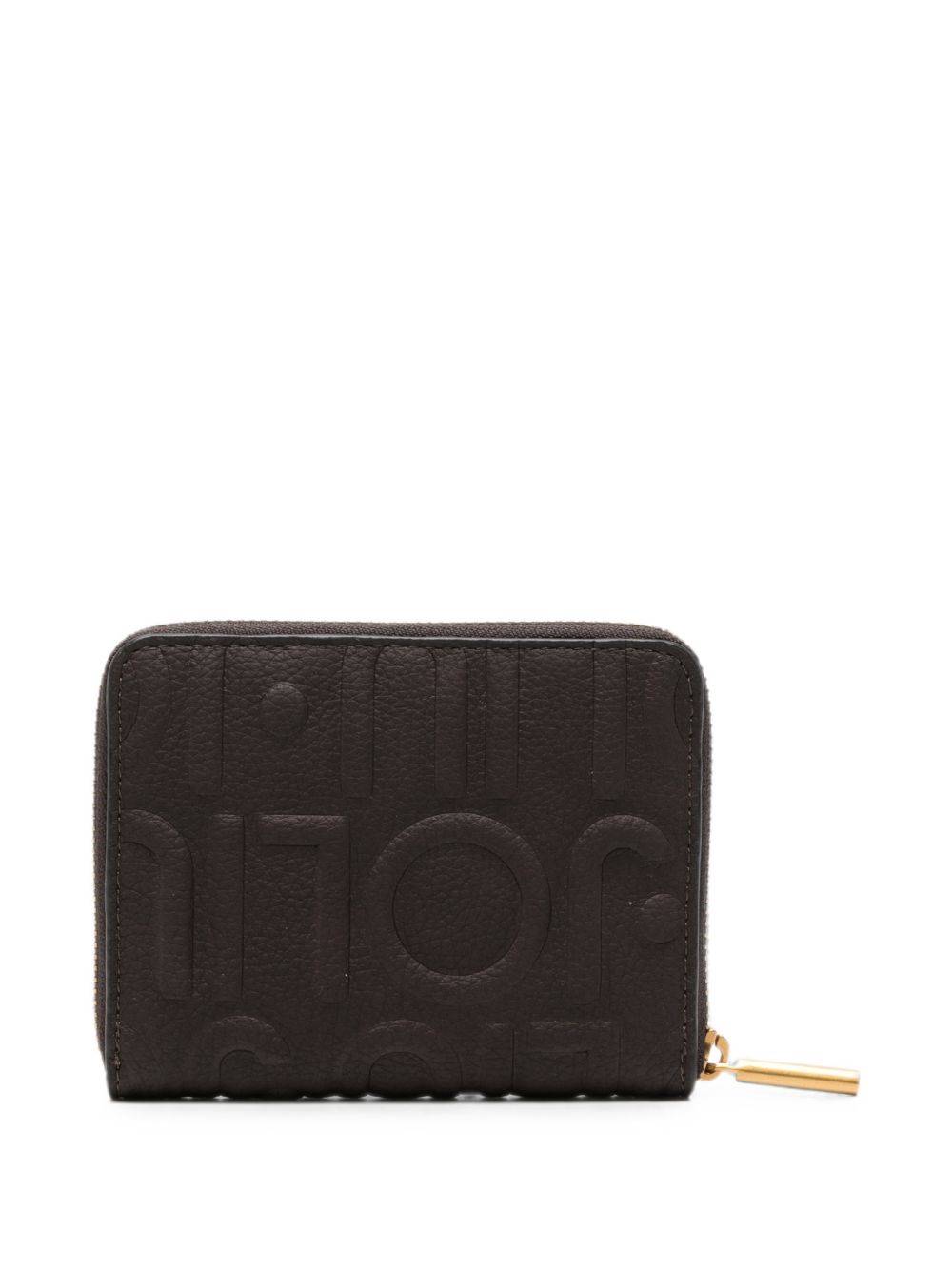 LIUJO Portafoglio marrone in ecopelle con logo in rilievo all-over 