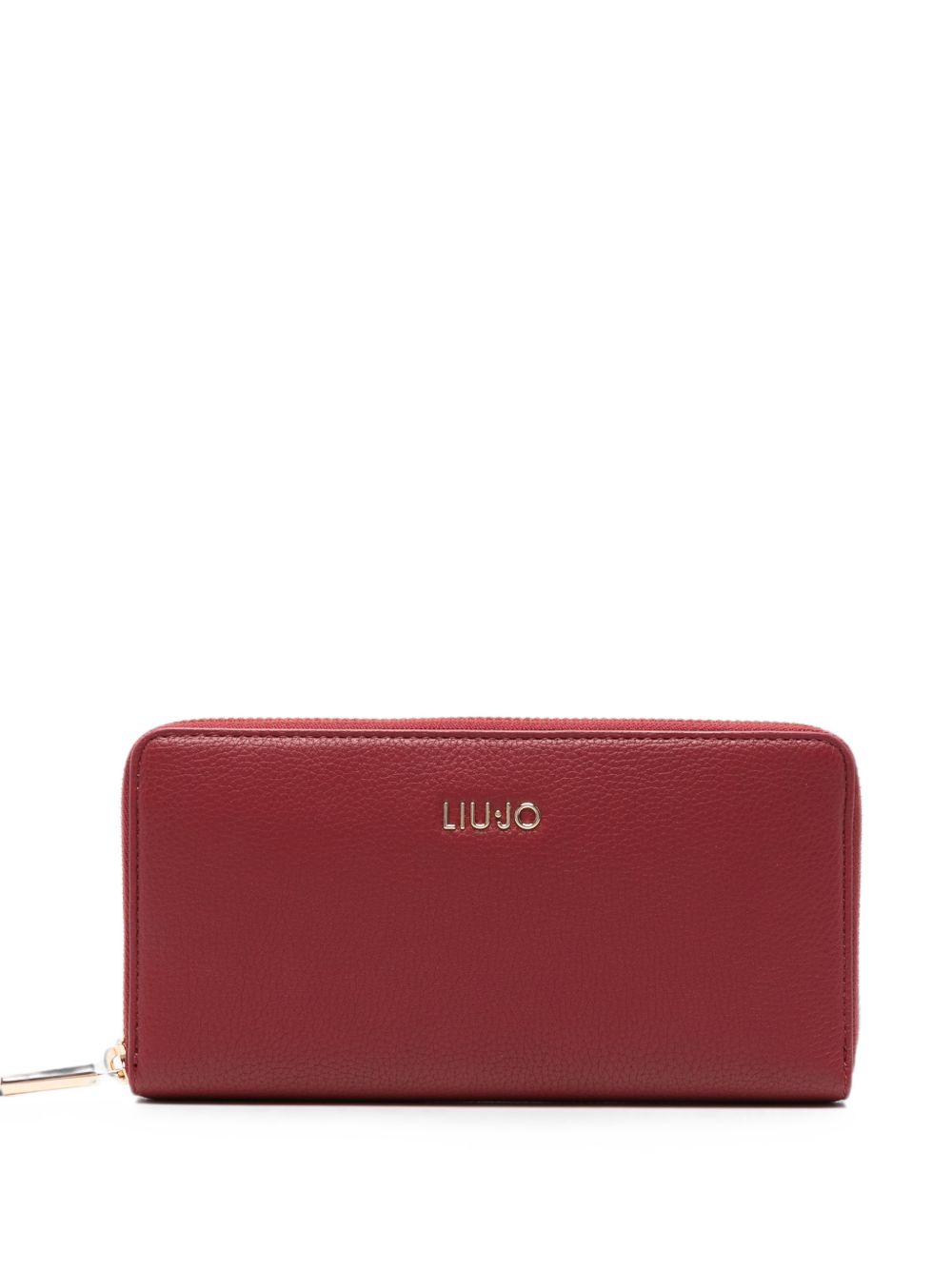 LIUJO Portafoglio rosso in ecopelle con placca logo 