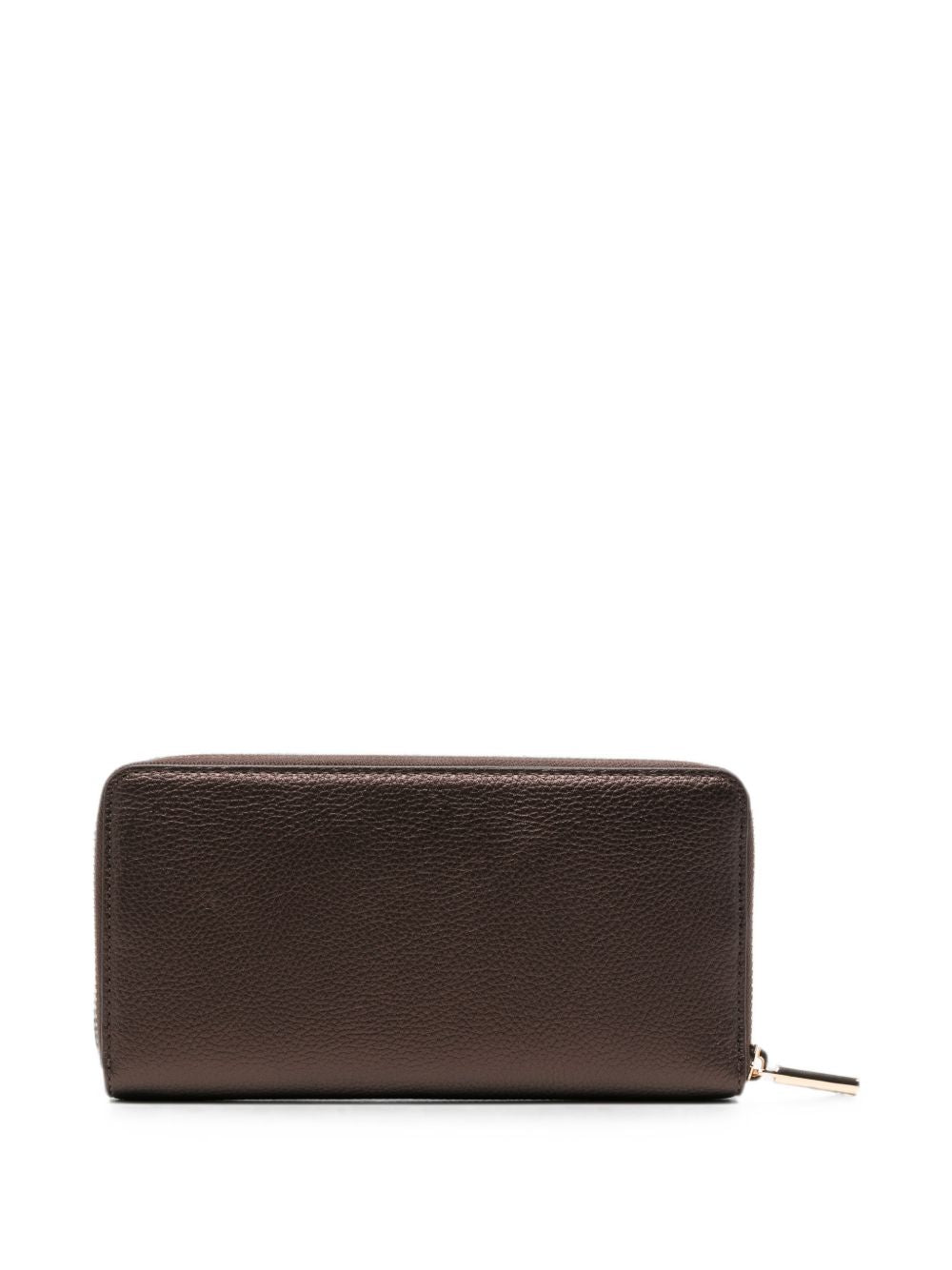 LIUJO Portafoglio marrone in ecopelle con placca logo 