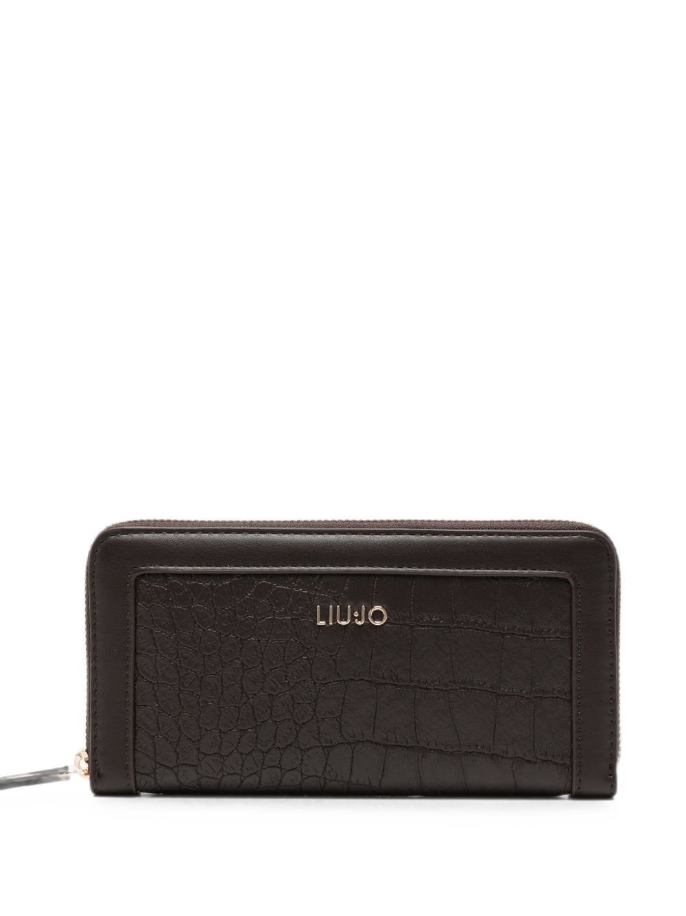 LIUJO Portafoglio marrone in ecopelle effetto coccodrillo 