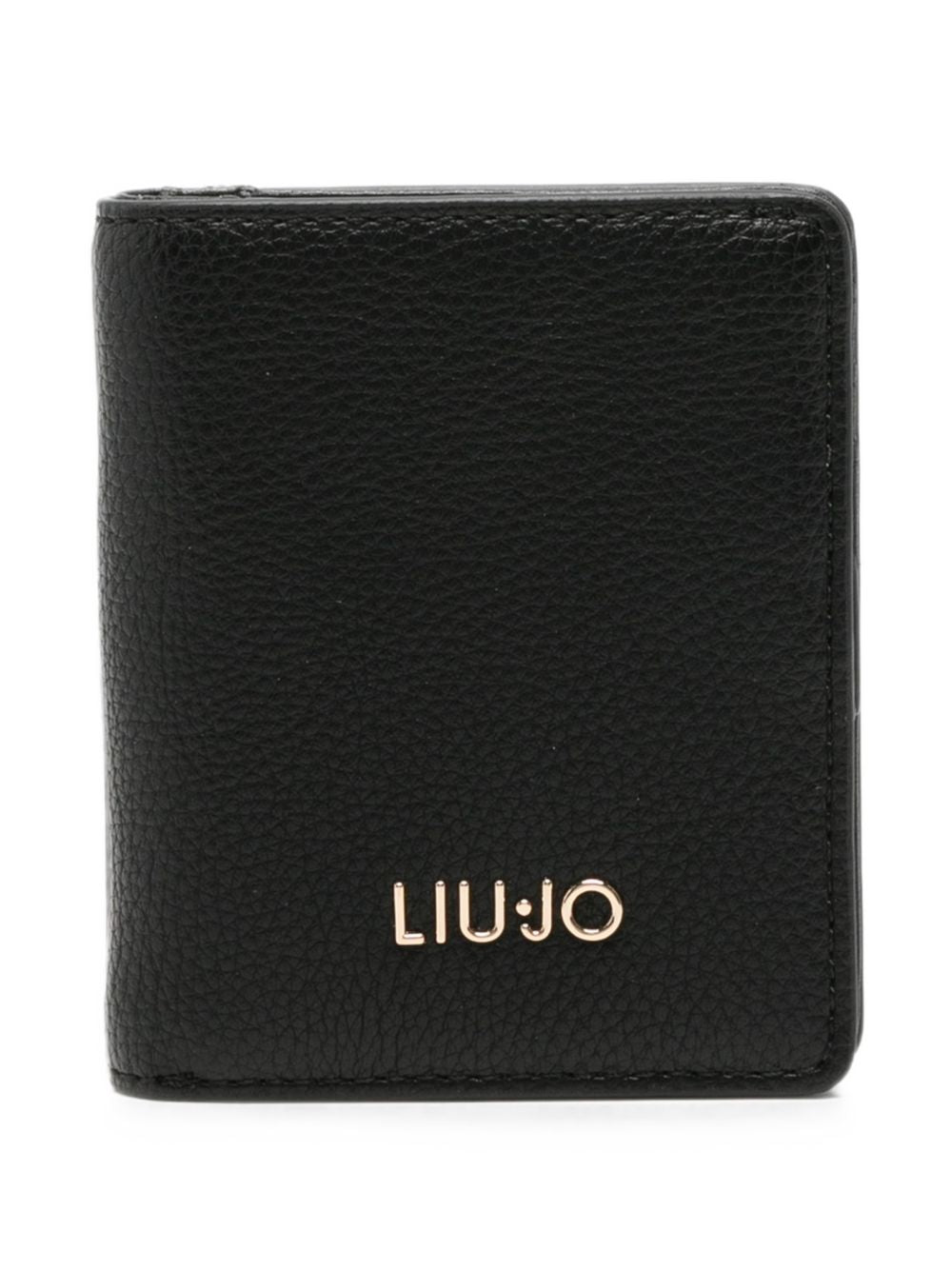 LIUJO Portafoglio nero con placca logo 