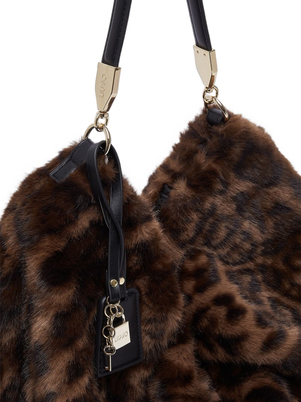 LIUJO Borsa in ecopelliccia con stampa leopardata 