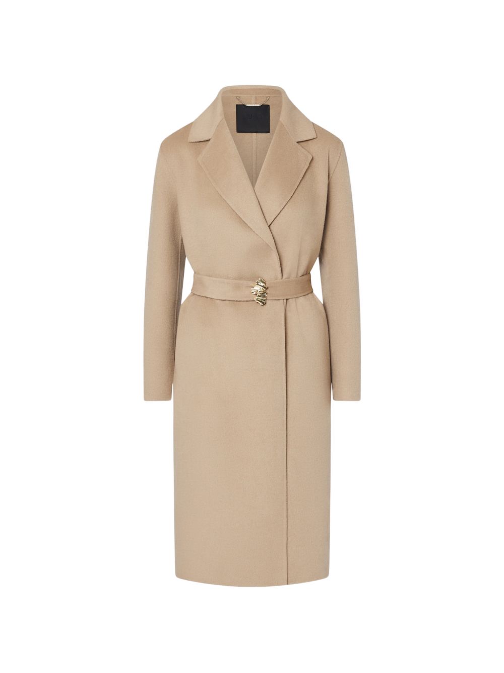 LIUJO Cappotto lungo beige con cintura in vita 