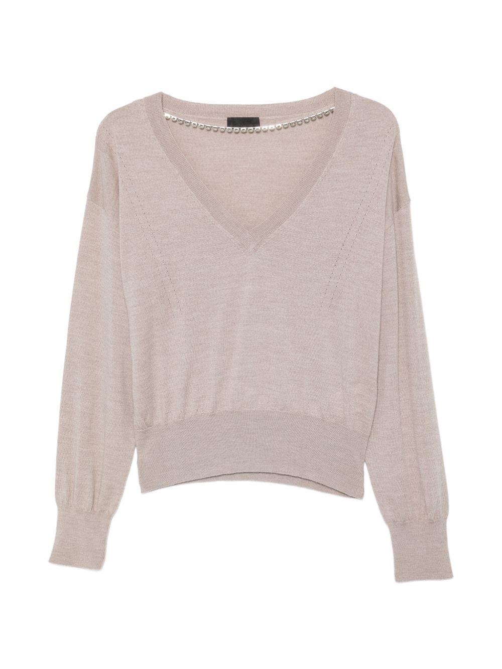 LIUJO Maglia in lana con scollo a V 