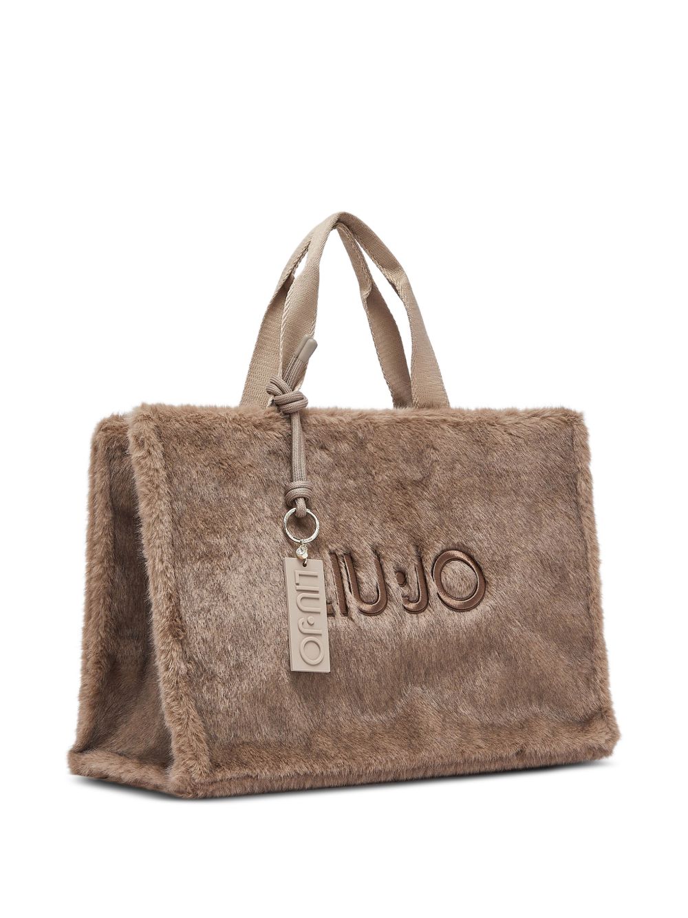 LIUJO Borsa a mano in ecopelliccia con logo 