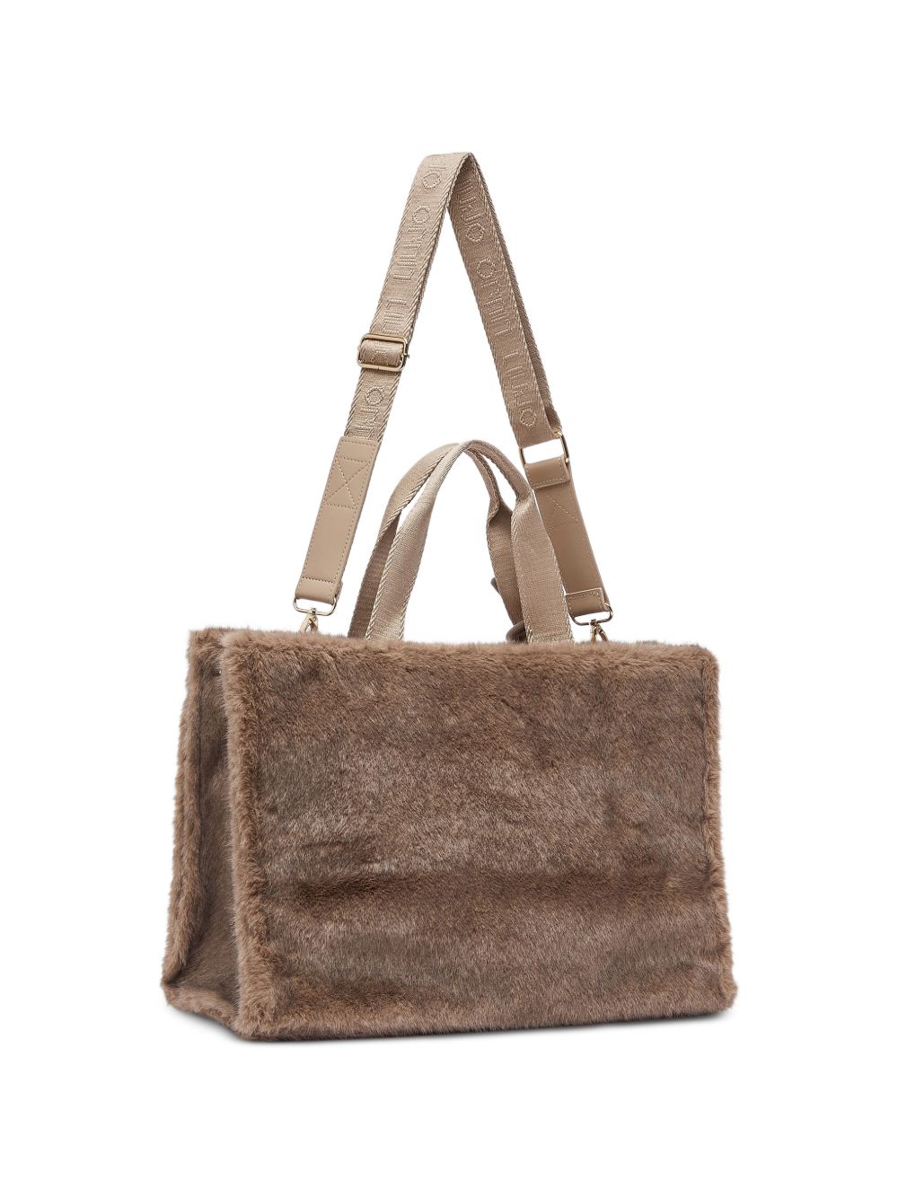 LIUJO Borsa a mano in ecopelliccia con logo 