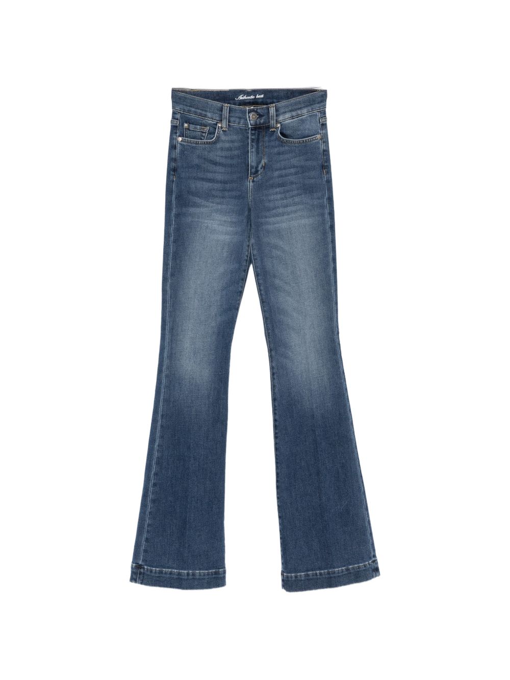 LIUJO Jeans blu a vita alta con gamba svasata 