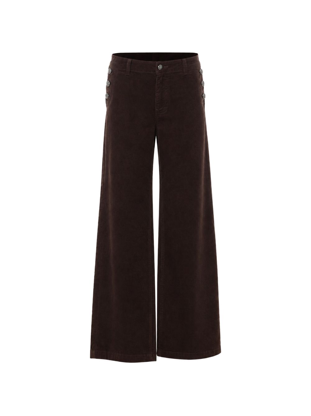LIUJO Jeans marrone scuro wide leg a vita alta 