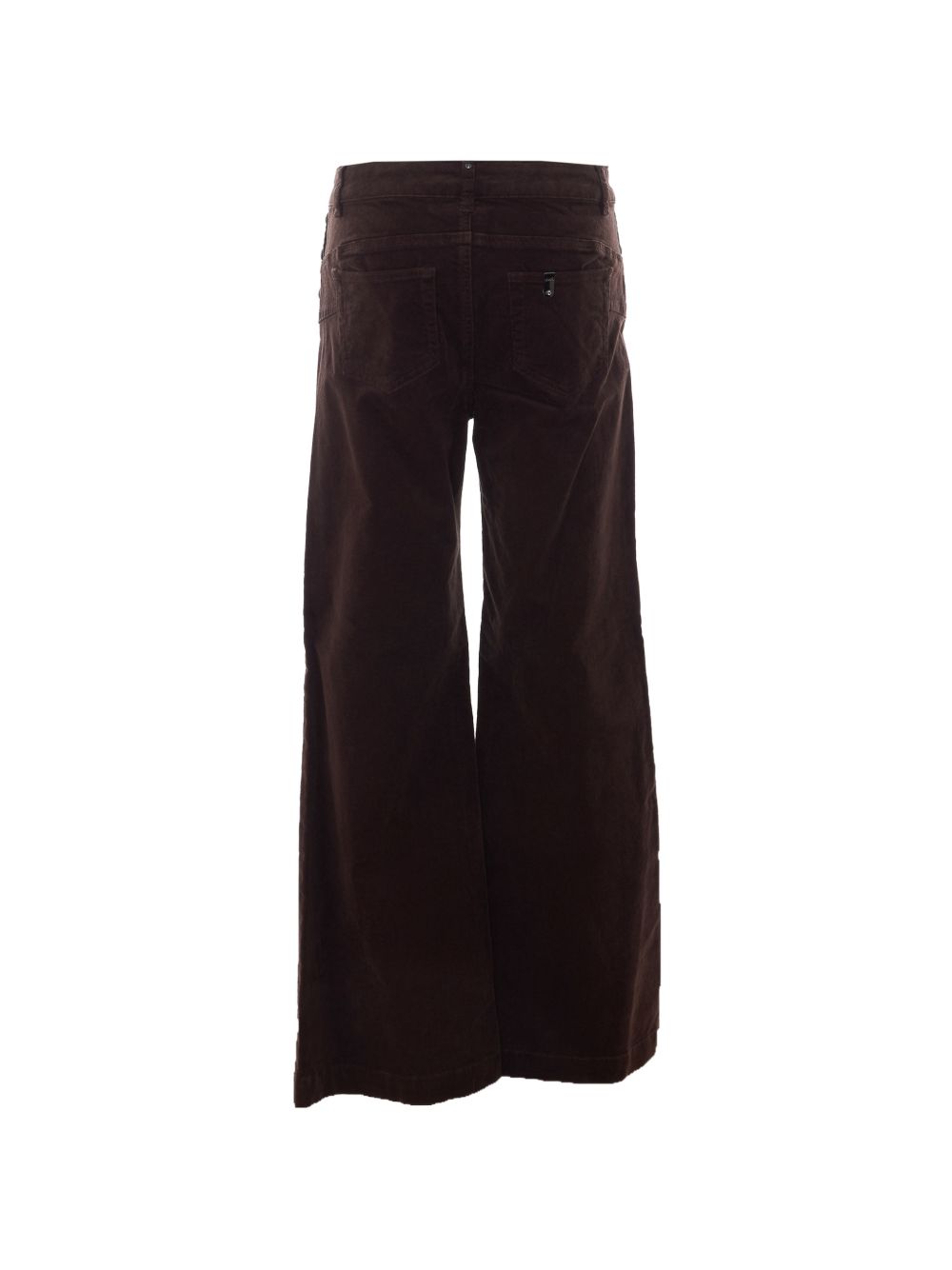 LIUJO Jeans marrone scuro wide leg a vita alta 