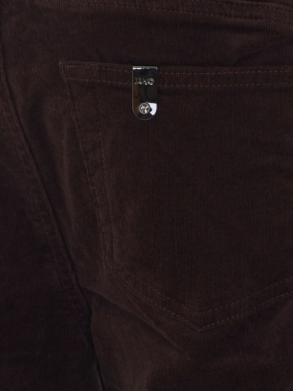 LIUJO Jeans marrone scuro wide leg a vita alta 
